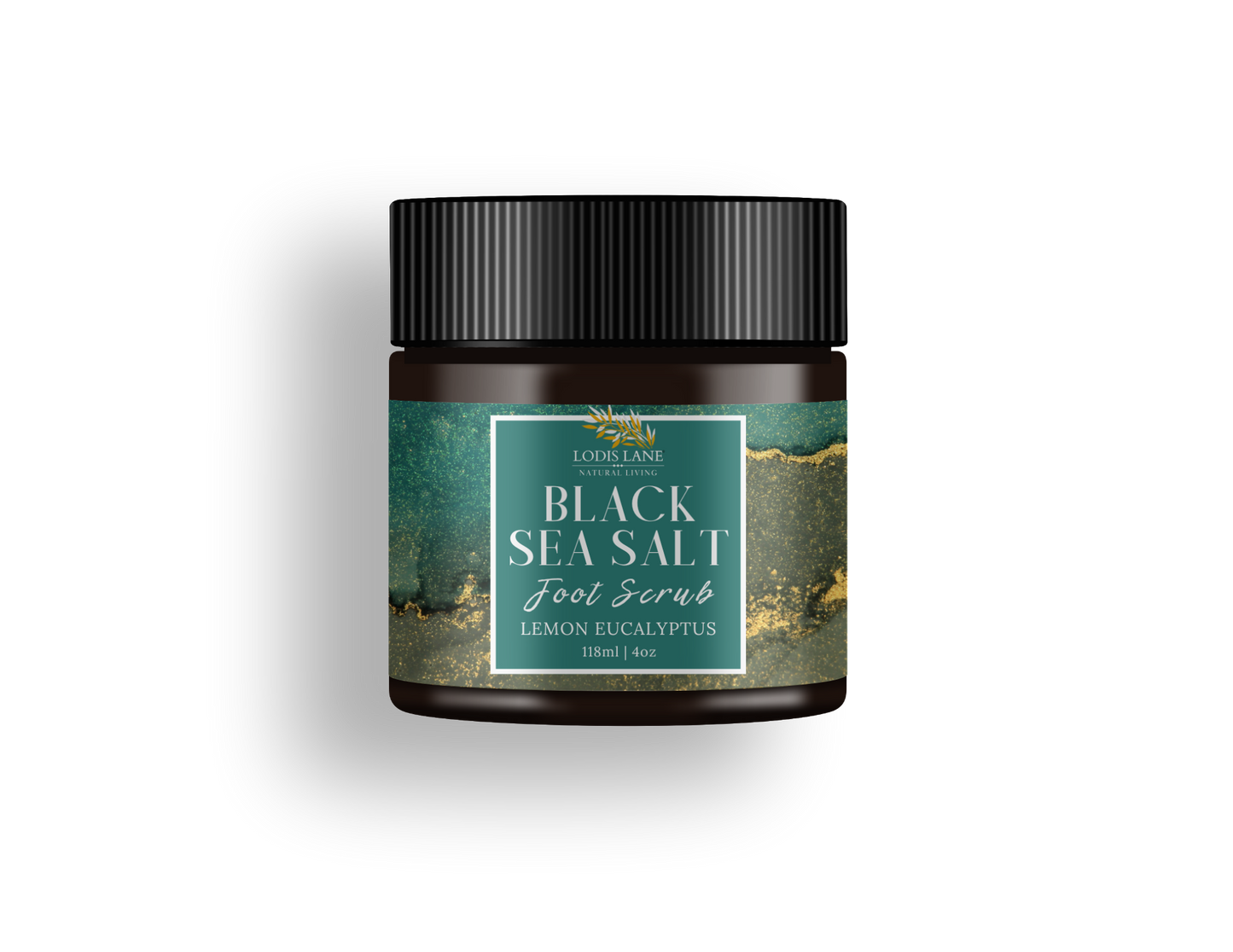 Lemon Eucalyptus Black Sea Salt Foot Scrub