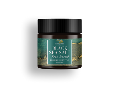 Lemon Eucalyptus Black Sea Salt Foot Scrub