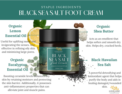 Lemon Eucalyptus Black Sea Salt Foot Cream