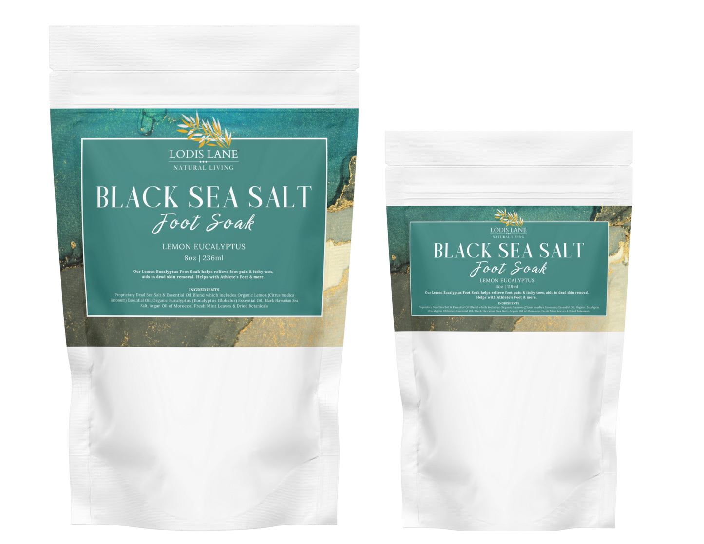 Lemon Eucalyptus Black Sea Salt Foot Soak