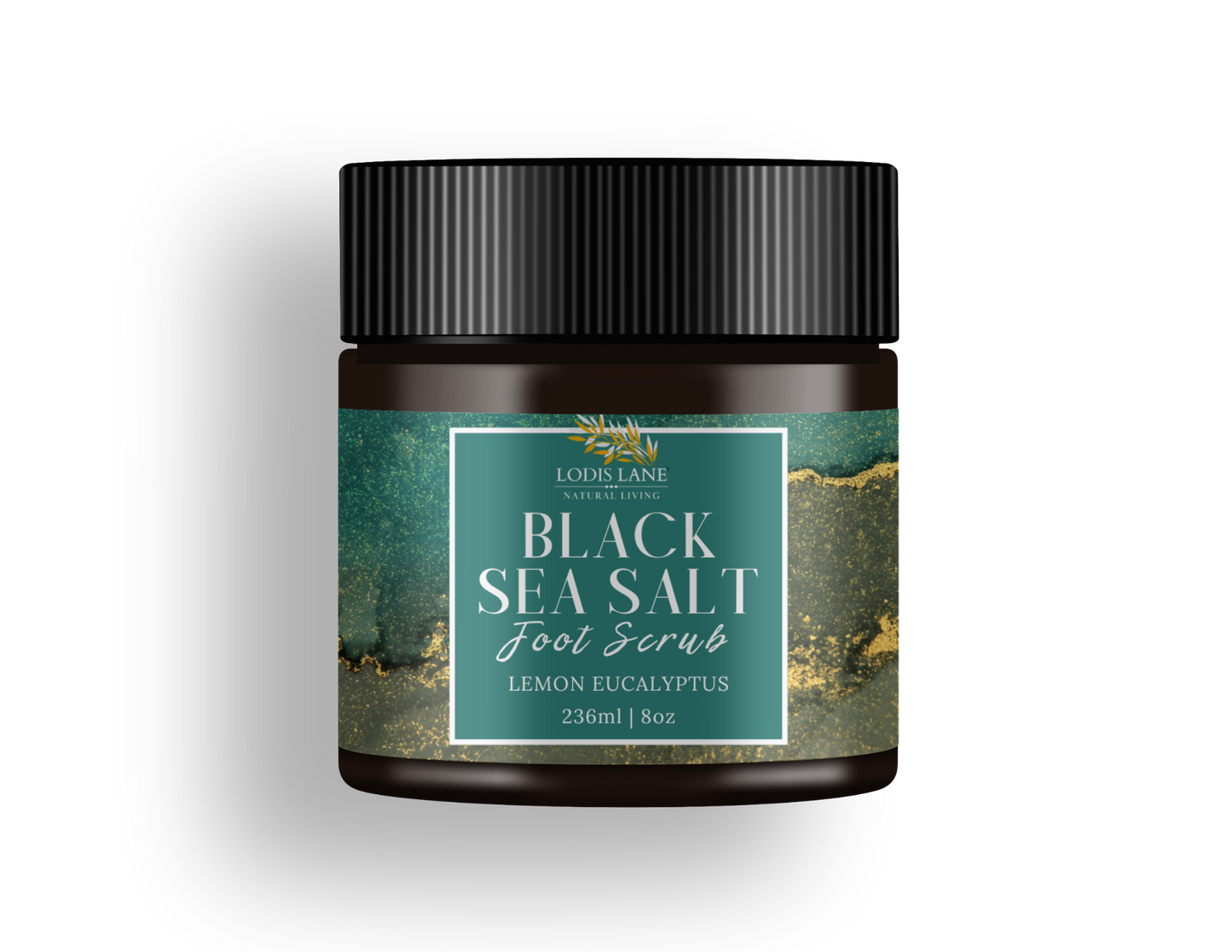 Lemon Eucalyptus Black Sea Salt Foot Scrub