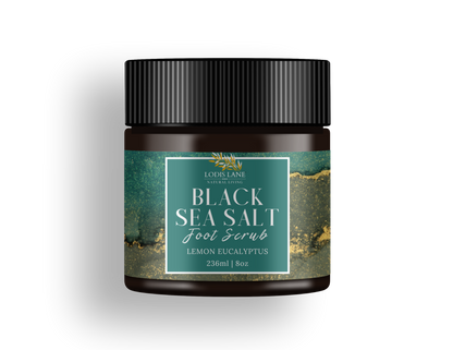 Lemon Eucalyptus Black Sea Salt Foot Scrub