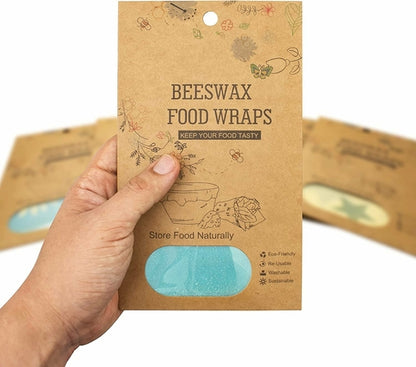 Beeswax Food Wraps. Pack of 3 Assorted Organic Bee Wax Wrapping Papers