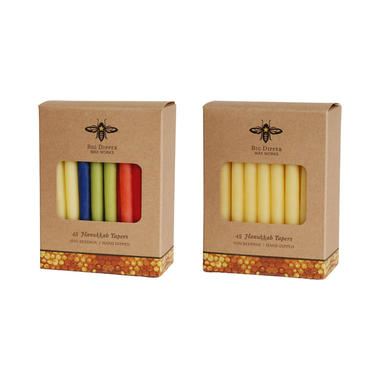 Big Dipper Wax Works Hanukkah Beeswax Taper Candles